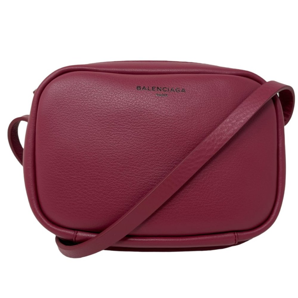 NEW Balenciaga Women's Red Leather XS Everyday Crossbody Shoulder Camera Bag